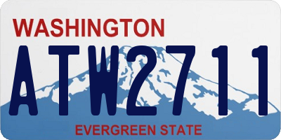 WA license plate ATW2711