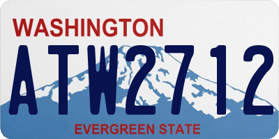 WA license plate ATW2712