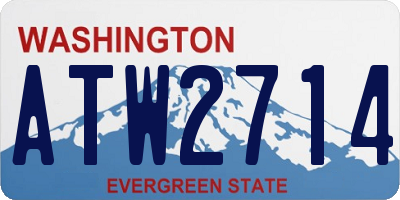 WA license plate ATW2714