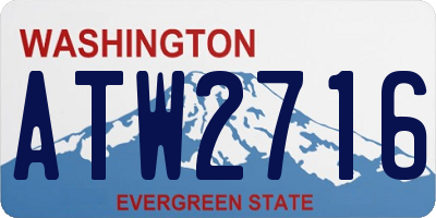 WA license plate ATW2716