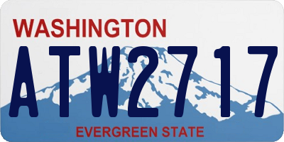 WA license plate ATW2717