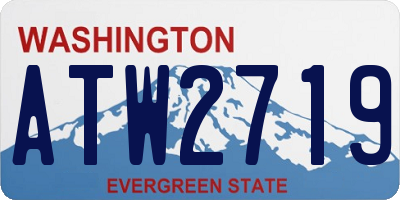 WA license plate ATW2719
