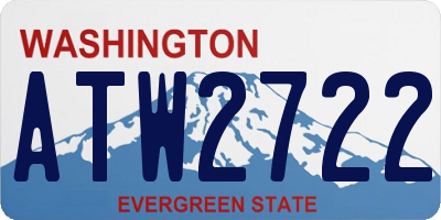 WA license plate ATW2722
