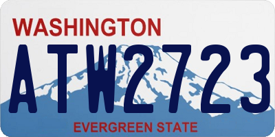 WA license plate ATW2723