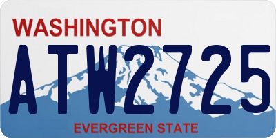 WA license plate ATW2725