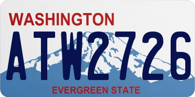 WA license plate ATW2726