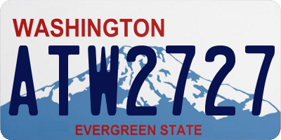 WA license plate ATW2727