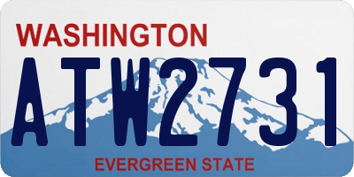 WA license plate ATW2731