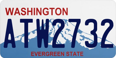 WA license plate ATW2732