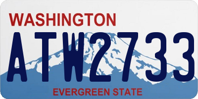 WA license plate ATW2733