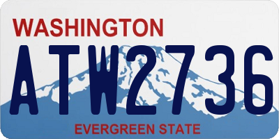 WA license plate ATW2736