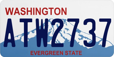 WA license plate ATW2737