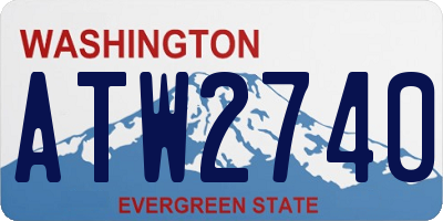 WA license plate ATW2740