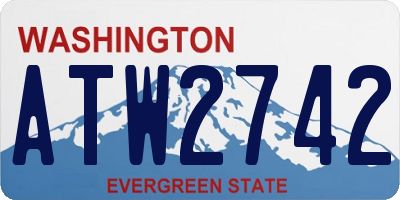 WA license plate ATW2742