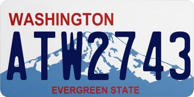WA license plate ATW2743