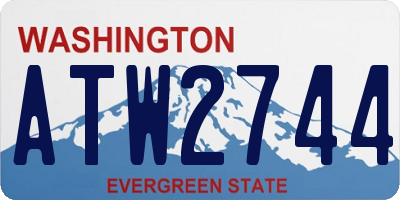 WA license plate ATW2744