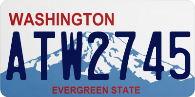 WA license plate ATW2745
