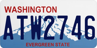 WA license plate ATW2746