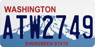WA license plate ATW2749