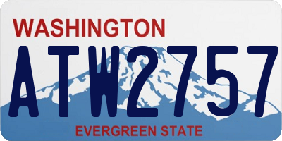 WA license plate ATW2757