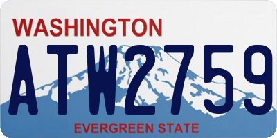 WA license plate ATW2759