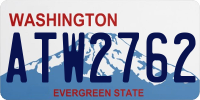 WA license plate ATW2762