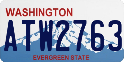WA license plate ATW2763
