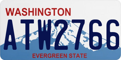 WA license plate ATW2766