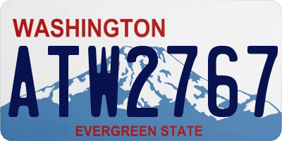 WA license plate ATW2767