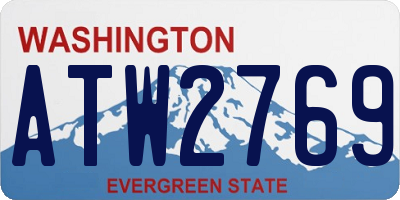 WA license plate ATW2769