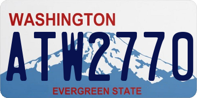 WA license plate ATW2770