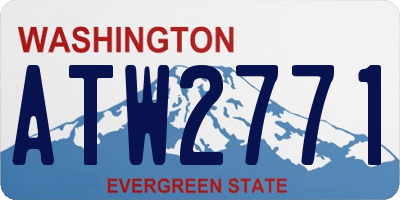 WA license plate ATW2771