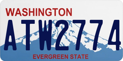 WA license plate ATW2774