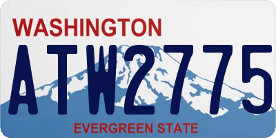WA license plate ATW2775