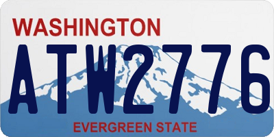 WA license plate ATW2776