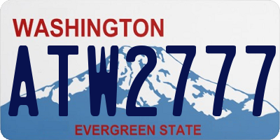 WA license plate ATW2777