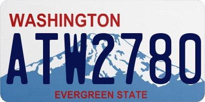WA license plate ATW2780