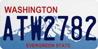 WA license plate ATW2782