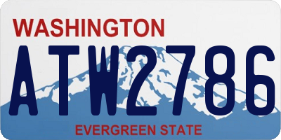 WA license plate ATW2786