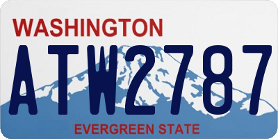 WA license plate ATW2787