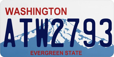 WA license plate ATW2793