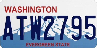 WA license plate ATW2795