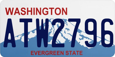 WA license plate ATW2796