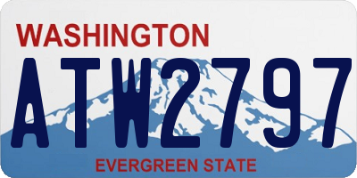 WA license plate ATW2797