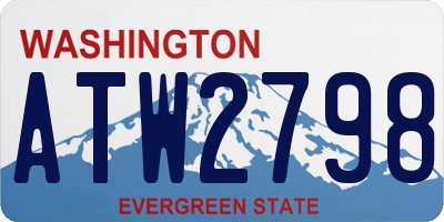 WA license plate ATW2798