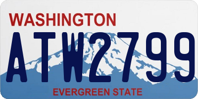 WA license plate ATW2799