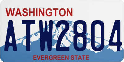 WA license plate ATW2804