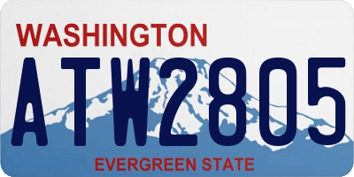 WA license plate ATW2805