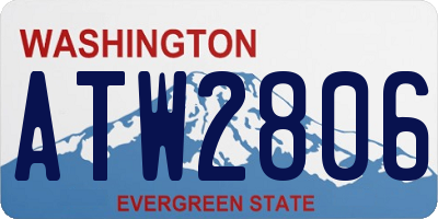 WA license plate ATW2806