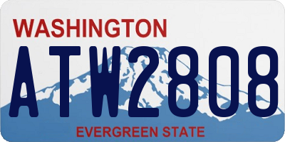 WA license plate ATW2808